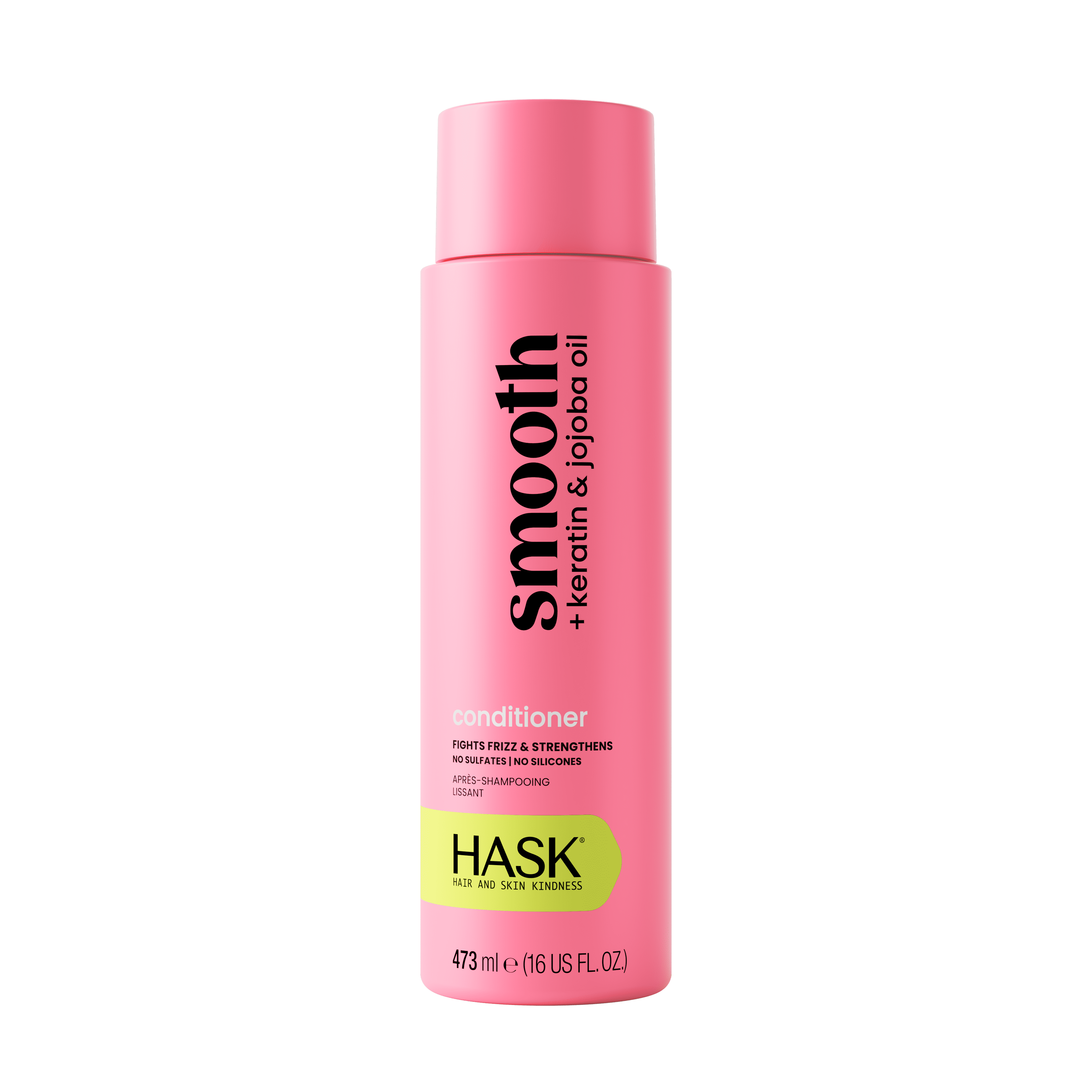 (4 pack) HASK Smooth + Keratin & Jojoba Oil Conditioner, 16 fl oz