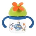 thumbnail image 1 of Vaso de agua para niños pequeños, sin fugas, con pajita, irrompible, con pajita suave, para bebés, adorable taza de dibujos animados, 1 of 7