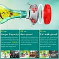 thumbnail image 6 of BSHAPPLUS Turquoise Blown Glass Hummingbird Feeder 35.5oz Anti-ant Hook Painted Glass Feeder, 6 of 9