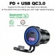 thumbnail image 5 of Sidaley Adaptador de carga USB para encendedor de 12-24V CC, a prueba de polvo para motocicleta, barco, caravana, coche, protección contra Paneles de instrumentos para automóviles Luz verde Sidaley VI017321-02B, 5 of 6