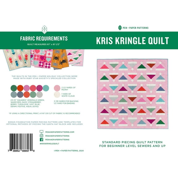 Pen & Paper Patterns Kris Kringle Quilt Pattern