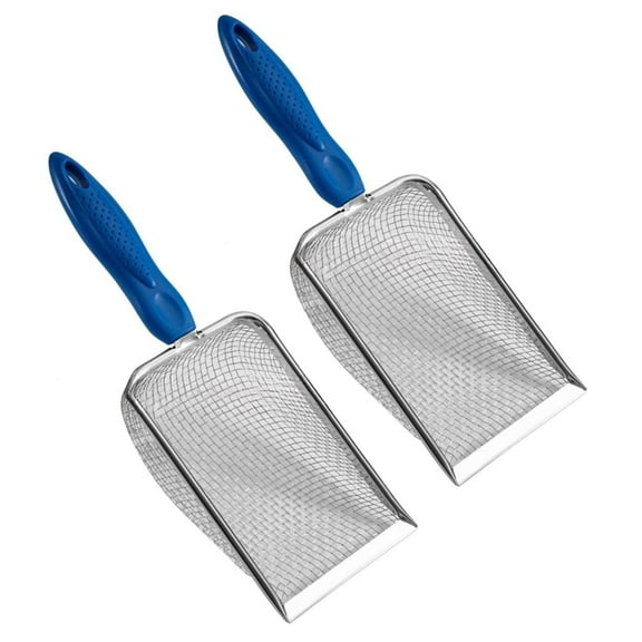 AOOOWER Shovel Cats Litter Artifact Scoops Fine Sifting Scoops Small Hole Shovel Scooper Dirt Heavy Duty Meshing Soil Sieve Pott