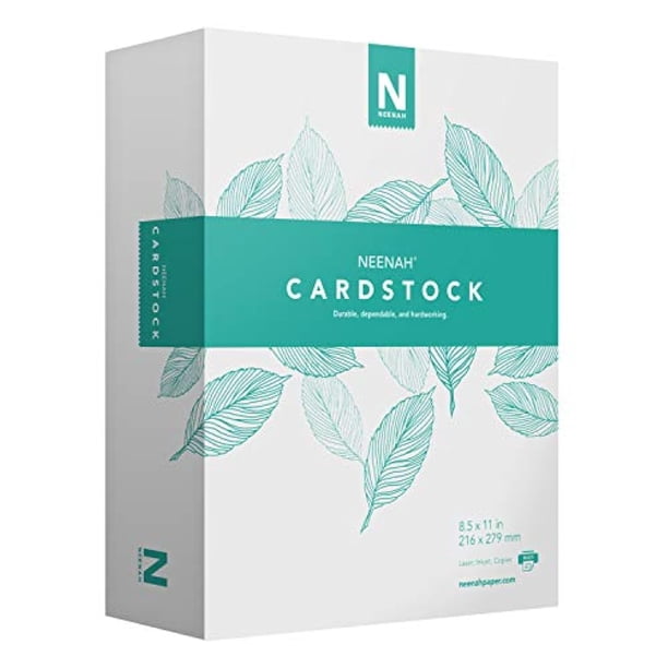 Papel índice blanco Neenah Peso medio 300 hojas 199 g/m² Brillo 94 8,5" x 11" - ¡MÁS HOJAS! (91635)
