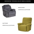 thumbnail image 4 of Funda elástica para sillón relax, funda de sillón, protector de sillón 4 piezas, funda elástica para sillón de TV, tumbona, mecedora, sillón relax, 4 of 7