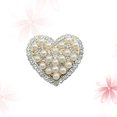 thumbnail image 3 of CIMAXIC Clip Style Car Perfume Base Heart Shape Pearl Rhinestone Decor Aromatherapy Solid Perfume Diffuser Auto Vehicle Inner Dashboard Decoration Valentine's Gift (Silver),1.18"X1.18"X0.59", 3 of 5