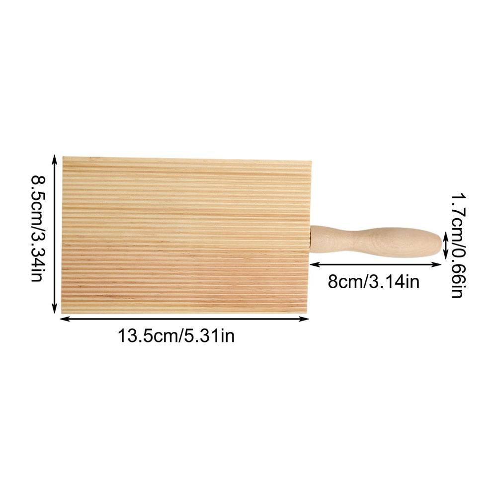 Tessco 4 Pieces Gnocchi Board Wood Pasta Board Beechwood 8.46 Inches with 4  Pieces Roller Gnocchi Paddle Pasta Making Tools Gnocchi Pasta Board Set