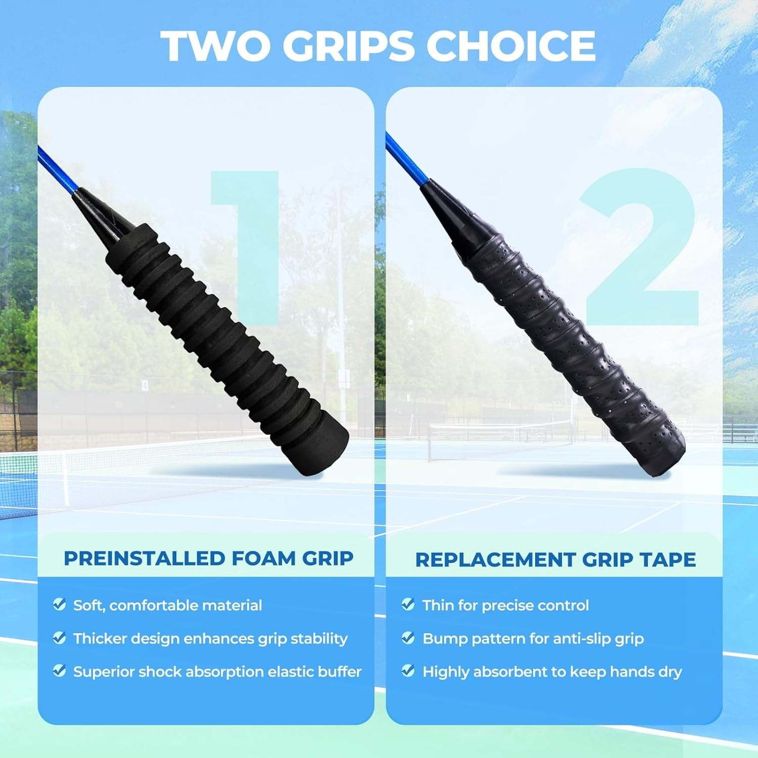 Badminton Rackets Set for Backyards, Badminton Set, Includ 2/4 Rackets, 6/12 Birdies, 1 Carrying Bag, Outdoor Game for Adult Family Kid Beginner
