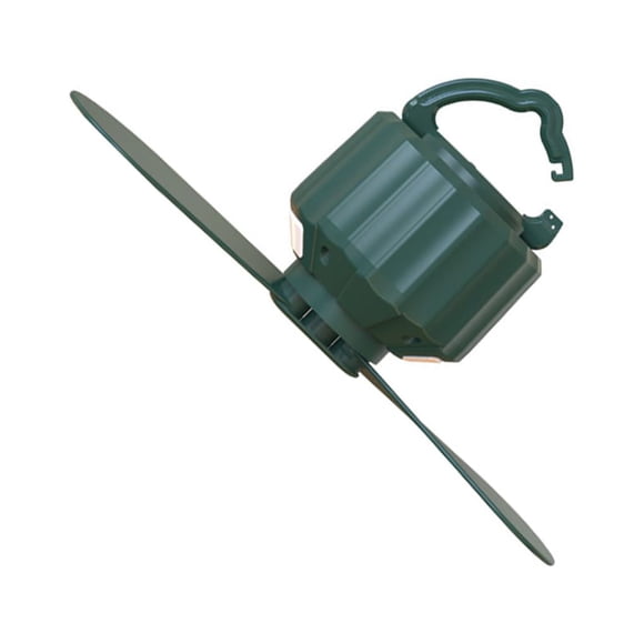 Ventilador de techo Greeniant para acampar con linterna LED carga USB color Verde oscuro