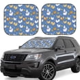 thumbnail image 2 of Uemuo Chicken Family Printed 2 PCS Car Windshield Sun Shade, Auto Sun Heat and UV Rays Blocker, Foldable Automotive Front Window Sunshade Protector, 2 of 7