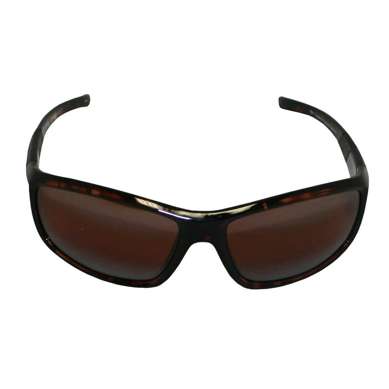 Strike King Lures S11 Optics Sunglasses Bristol Style, Shiny Brown Tortoise  Shell Frame, Dark Amber Brown Lens