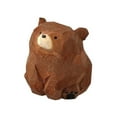 thumbnail image 2 of Taosunzt Solid Wood Carved Bear Figurine Mini Animal Figure Toy Model Statue Sculpture Desktop Decoration Ornament Festival Gift Brown, 2 of 13