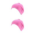 thumbnail image 4 of Qarigey Beanie Caps Delicado Simple Cómodo Estilo simple Mujeres Hombres Ropa Accesorio con color sólido para decoración Rosa Rosado 2piezas Qarigey CBP302120, 4 of 5