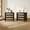 Black Oak, variant on Surmoby Oak Boho 3-Drawer Nightstand Set of 2 - Extra Wide Storage Night Stand with Gold Handles Large&Tall Bed Side Table for Bedroom Living Room Enterway