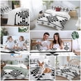 thumbnail image 6 of White Black Boho Bedding 3 Piece Duvet Cover Set California King, Southwest Ethnic Abstract Geometric Soft Microfiber Comforter Cover with Zipper Closure & Pillowcases, FadeResistant Quilt Cover, 6 of 9