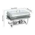 thumbnail image 6 of 1/2/3 Pcs Stainless Steel Chafing Dish Buffet Stoves Food Warmer Chafing Dish Tray Buffet Warmer 9 Quart for Wedding Party Hotel Family Half/Full Size, 6 of 9