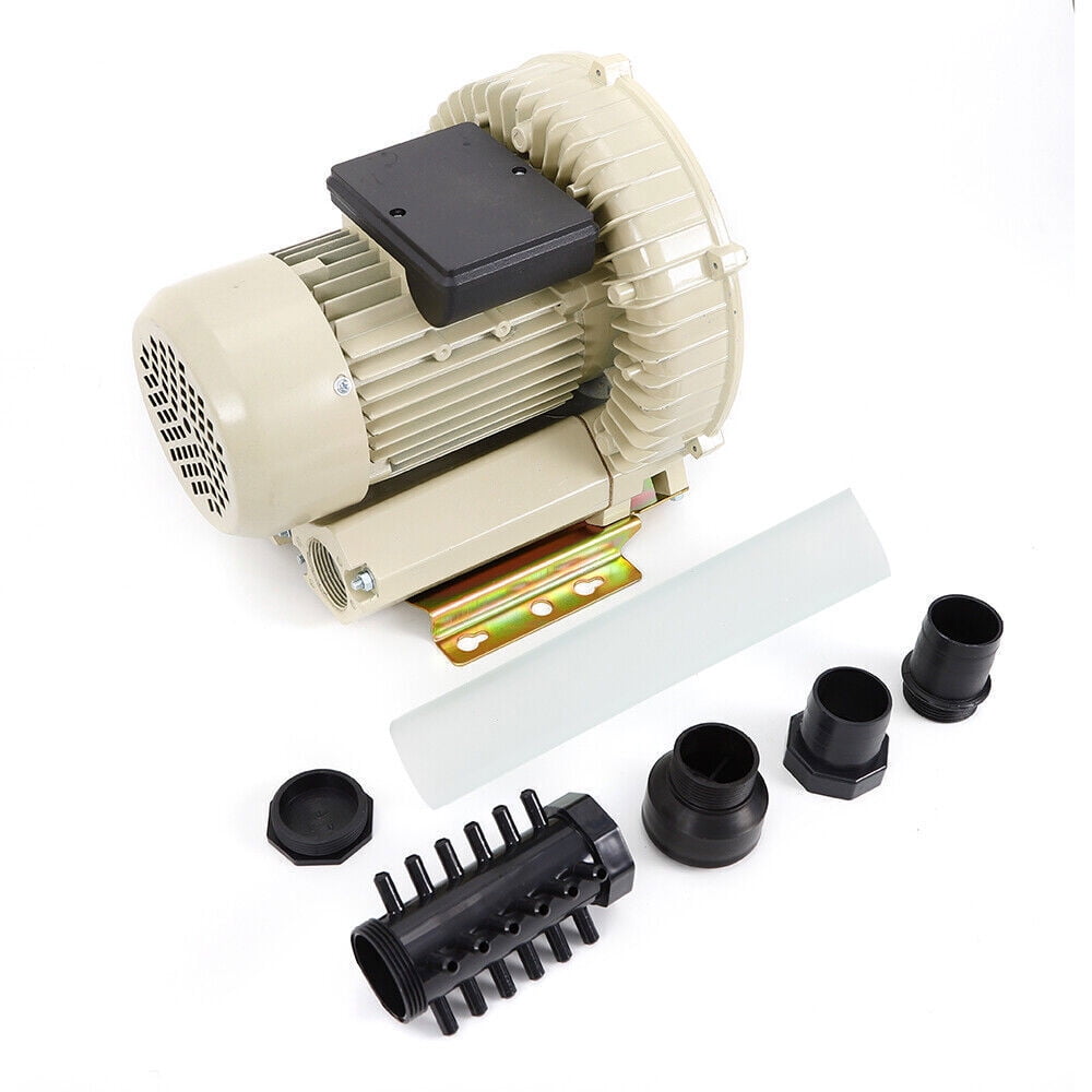 110V Industrial Fish Pond Tank Air Pump Blower Oxygen Aerator 370W 12kpa Durable