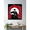 thumbnail image 2 of Samurai Japanese Traditional With Katana Sword Poster Wall Art, Modern Wall Decor For Living Room Bedroom, 24x24 UNFRAMED, 2 of 3
