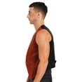 thumbnail image 2 of Haitryli Men's Glitter Sequins Waistcoat Sleeveless Vest Disco Party Club Wear Red XXL, 2 of 7