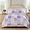 Purple, variant on Psoiuetr Queen Comforter Set Pink Spring Floral Comforter Queen Size Patchwork Flower Cozy Bedding Set 3 Pieces Cute