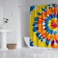 thumbnail image 2 of Colorful Rainbow Tie Dye Spiral Pattern Shower Curtain 84"x72" ,Bathroom Decorative Shower Curtains Set with 12 Hooks,Modern Waterproof Washable Shower Curtain, 2 of 6