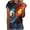 Starry Sky, variant on Women's T-shirts 2025 New Starry Sky Print Shirts Summer Short Sleeve Top Casual Round Neck Blouses Loose Pullover Tops Style 09 L
