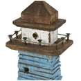 thumbnail image 5 of 5"W, 10"H Red Wood Distressed Light House Sculpture with Blue and Brown Accents, by DecMode (2 Count), 5 of 13