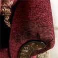 thumbnail image 5 of Furniture of America Grive Traditional Chenille 2-Piece Sofa Set in Wine, 5 of 8
