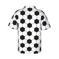 thumbnail image 3 of Balery Soccer Ball Print Men's Hawaiian Shirts Short Sleeve Beach Shirt Relaxed Fit Vacation Button Down Shirts-XX-Large, 3 of 9