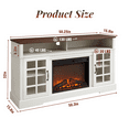 thumbnail image 2 of Fireplace TV Stand, Fits up to 65" TV, Entertainment Center with Storage Cabinets and Shelves, 23" Electric Fireplace, Adjustable Heat Settings, Suitable for Living Room/Bedroom, 2 of 8