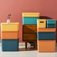thumbnail image 3 of KONTONTY Storage Cube Organizer with Lid and Handles 2pcs Capacity Box for Clothes and Essentials Stylish Home Closet, 3 of 8