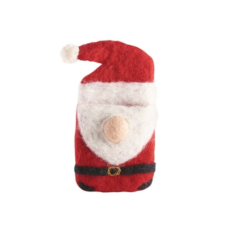 DZI Santa Gift Card Holder -Felted Wool Holiday Ornament, Money Holder