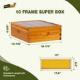 thumbnail image 6 of 10-Frame Langstroth Beehive Dipped in 100% Beeswax, Complete Bee Hives and Supplies Starter Kit Includes 2 Deep Hive Bee Box and 2 Bee Hive Super with Beehive Frames and Foundation, 6 of 6