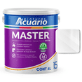 thumbnail image 1 of Pintura Premium Acrílica Modificada Exteriores Interiores SATÍN Pinturas Acuario Master 15 Años 4 Litros Blanco Satinado, 1 of 1
