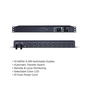 CyberPower PDU44001 Switched 1U 100 - 120 VAC 15A 10 ft Power Distribution Unit