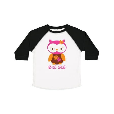 

Inktastic Big Sis Owl Girls Sister Announcement Gift Toddler Toddler Girl T-Shirt