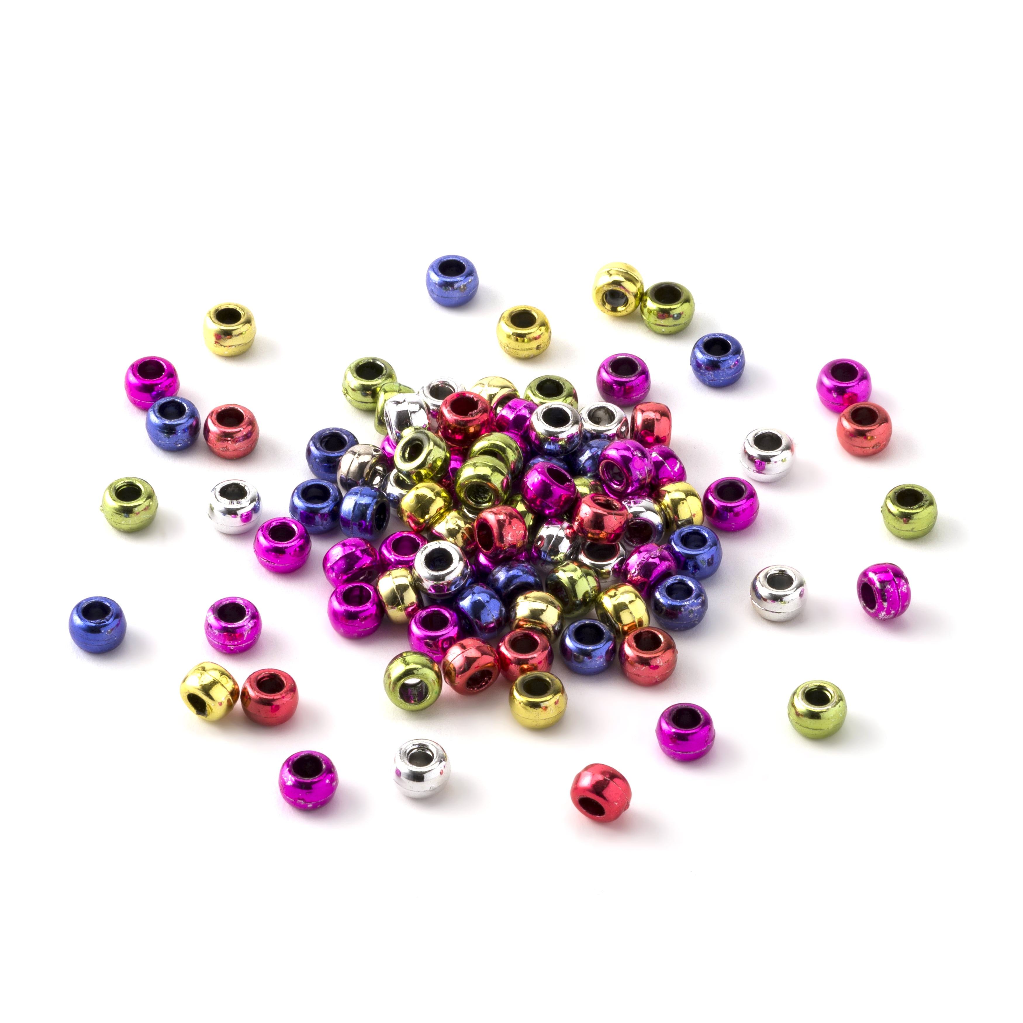 12 Packs: 280 ct. (3,360 total) Metallic Pony Beads by Creatology - 6mm x 9mm