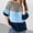 Blue, variant on Hipattires Womens Skinny Sweaters Casual Knitted Pullover Striped Blue Trendy Long Sleeve Tops Comfy Winter Blouse for Women