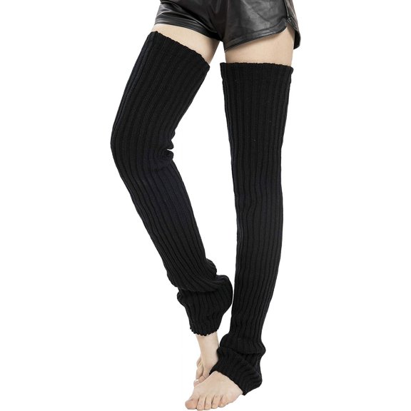 Women's Winter Thick Knit Extra Long Thigh High Leg Warmers