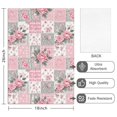 thumbnail image 2 of 2 Pcs Pioneer Flower Floral Print Pattern Kitchen Towels, Funny Microfiber Dish Towel Set, 18" X 26" Tea Towels, 2 of 6