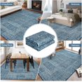 thumbnail image 5 of 8x10 Washable Area Rugs Soft Vintage Large Rug Ultra Thin Non-Slip Carpet Rug Dining Navy Blue, 5 of 6
