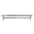 thumbnail image 2 of AmGood 12 in. X 60 in. Stainless Steel Wall Mounted Pot Rack with Shelf and 6 Double Sided Chrome Plated Hooks | NSF, 2 of 5