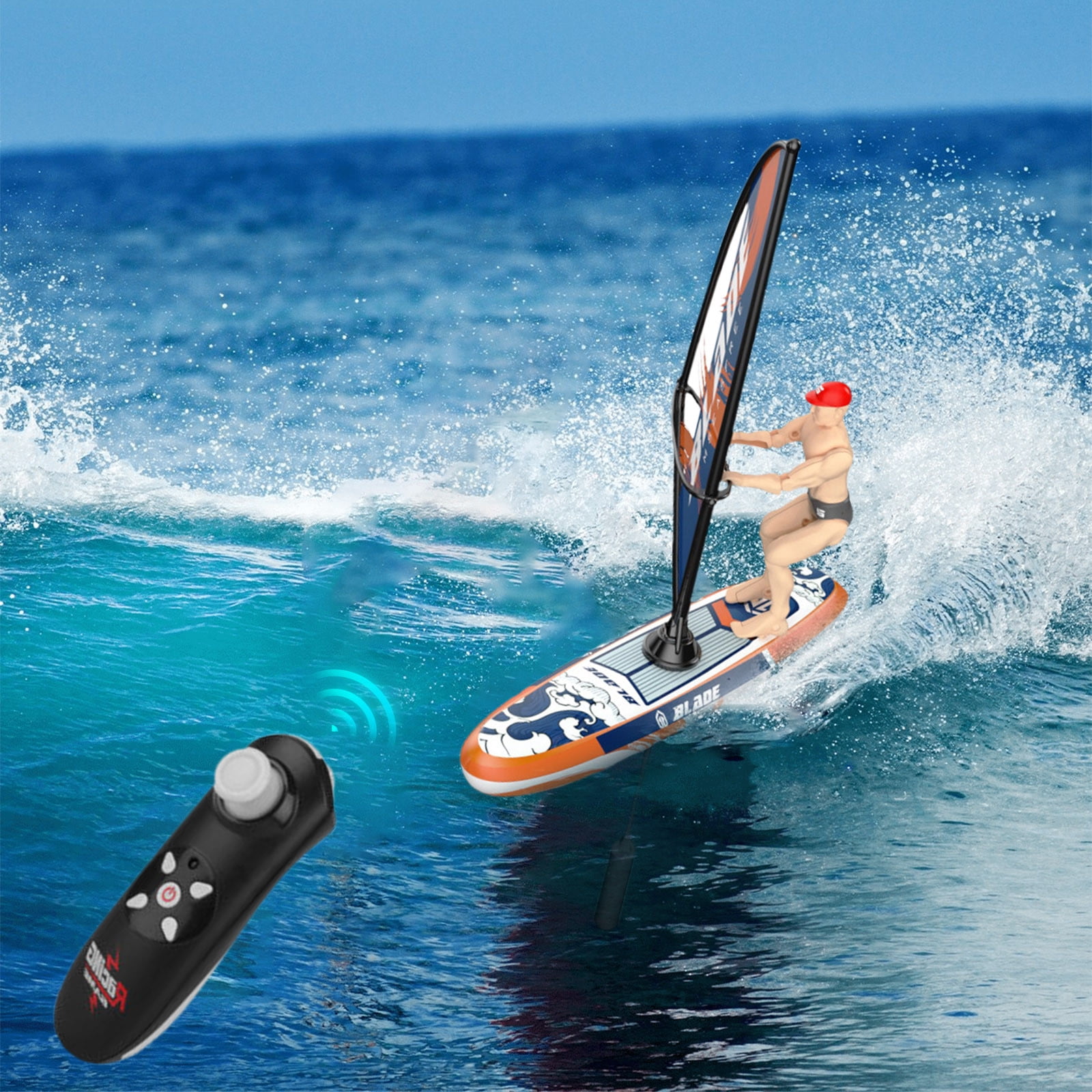 Remote-Controlled Racing Sailboat Dual-Speed Watercraft Waterproof Night Sailing LED Navigation Marine RC System High-Performance Aquatic Vehicle Recreational Equipment 8.7 Inch