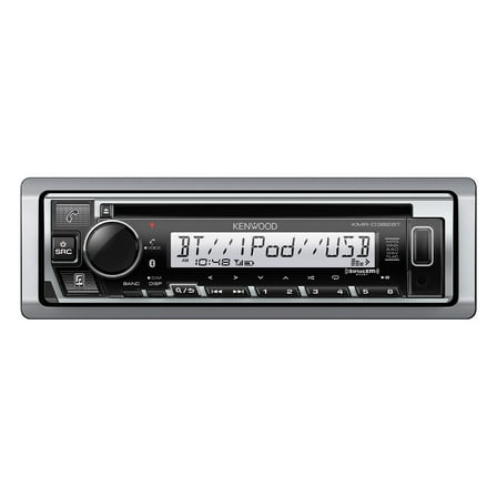 Kenwood KMR-D382BTS Car and Marine Stereo Single Din with SiriusXM Ready, and Bluetooth Audio