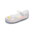 thumbnail image 6 of ZQUUVOU Girls Jelly Sandals Cute Mary Jane Princess Shoes Daisy Decor Closed Toe Summer Beach Shoes for Little Kids Toddler White, 6 of 9