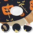 thumbnail image 4 of Halloween Themed Stretch Fit Round Tablecloth for 44 Inch Table - Elastic Edge Ensures Perfect Fit for Dining Kitchen, 4 of 6