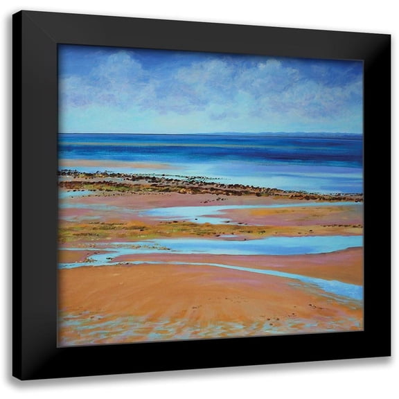 Francis, Sandra 12x12 Black Modern Framed Museum Art Print Titled - Blue Infinity