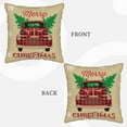 thumbnail image 3 of Kll Christmas Vintage Red Truck Decorative Throw Pillow Covers Velvet Soft For Couch Sofa Bedroom Living Room Outdoor -18"X18", 3 of 8