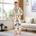 thumbnail image 4 of Ancient Egyptian Adult Onesie Pajamas Slim Fit Christmas One Piece Suit Pjs for Women and Men Hooded Zipper, 4 of 7