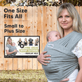 thumbnail image 6 of Flying Ideas Baby Wrap Carrier Breathable Baby Sling ,Hands Free Baby Carrier for Infant Newborn Gray, 6 of 13