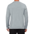 thumbnail image 3 of INSPIRE CHIC Men's Classic Solid Color Crew Neck Long Sleeve Soft Knit Pullover Sweater L Light Gray, 3 of 6
